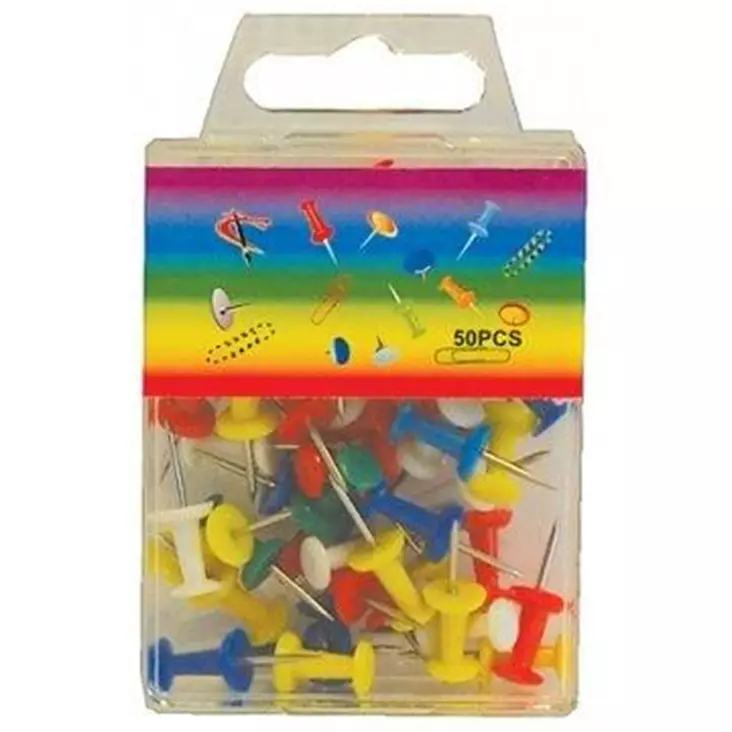 Ilmoitustaulun nasta/karttaneula 50 kpl rasia - Ilmoitustaulut sisäkäyttöön - 73055 - 1