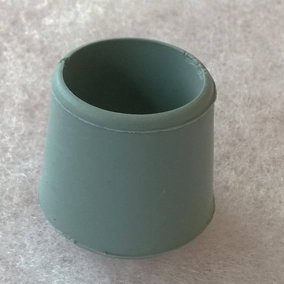 Jalustatulppa kumi 25 mm harmaa - Verhotarvikkeet - 14075 - 1