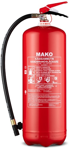 Jauhesammutin 12 kg 55A 233B C PFAS-vapaa - Sammuttimet - 70545 - 1