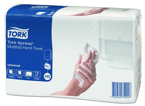 Käsipyyhe Tork Xpress Multifold H2 Universal 471103 20 pkt/sk - WC- paperit, Käsipyyhkeet, Annostelijat - 60645 - 1