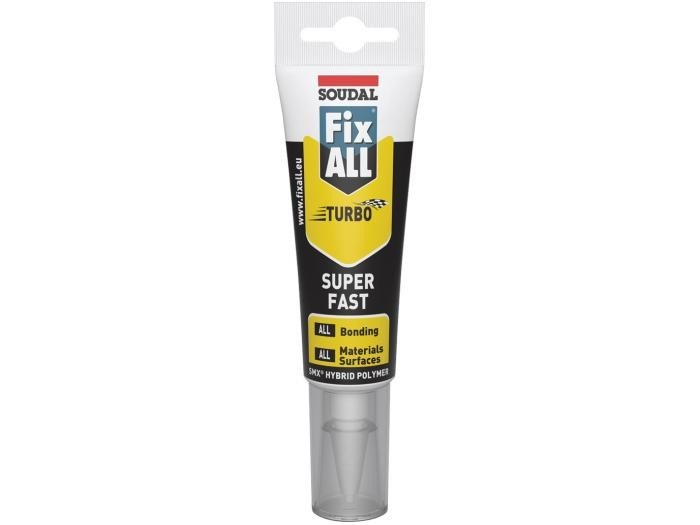 Liimamassa SOUDAL - Fix All Turbo,myrkytön 125 ml valk. - Tiivisteet, Tiivistemassat - 70675 - 1