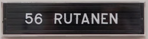 Nimikilpi oveen muovikehys 175 x 40 mm ipp - Irtonumerot, irtokirjaimet, dymot - 61555 - 1