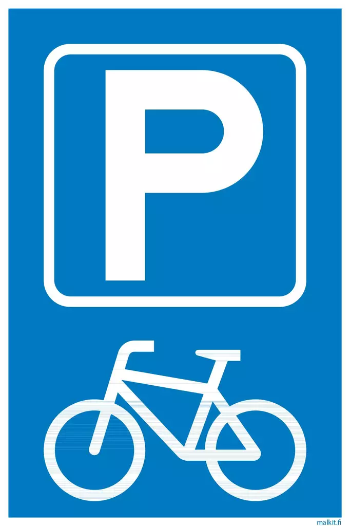 Pyöräparkki kerrosalumiini 200 x 300 mm - Kiinteistökilvet - 71905 - 1