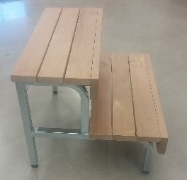 Saunan porrasaskelma 2 askelmaa 50 cm x 70 cm lämpökäsitelty haapa - Sauna, Pukuhuone, Pesutupa - 63435 - 1