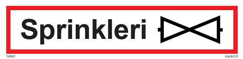 Sprinklerisulku opaste - Paloalan kilvet - 66415 - 1