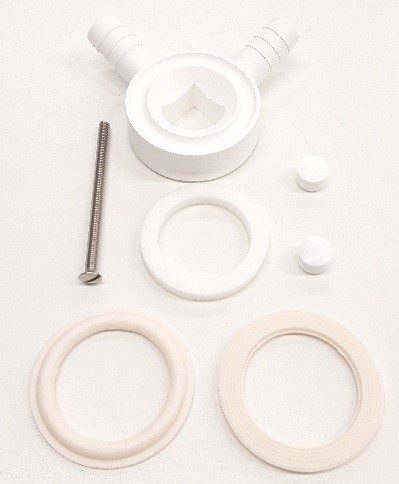 Vesilukon viemäröintirengas 2 poistoa - Vesilukot ja tarvikkeet - 1125 - 1