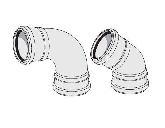 Viemäröintiputken Ht+ muhvikulma 32 x 30 ast - Viemäröintitarvikkeet - 1245 - 1