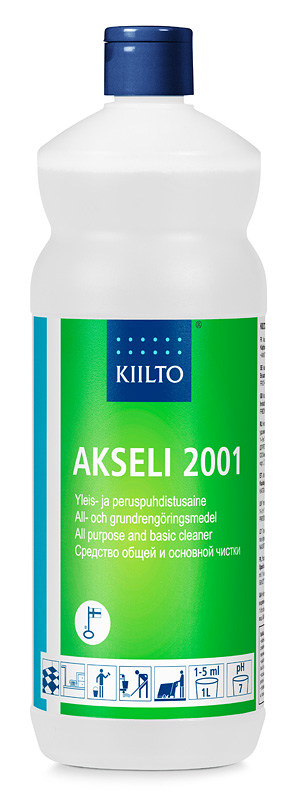 Yleispesu- ja peruspuhdistusaine Kiilto Akseli 2001 - Yleispesuaineet, Desinfioivat aineet - 56805 - 1