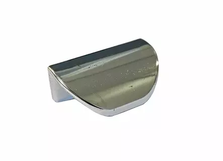 Lasioven vedin kaarevalinjainen kromattu 4 mm lasille - Hyllyn kannattimet, Saranat, Vetimet - 74716 - 1