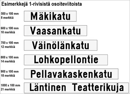 Osoiteviitta 1-puolinen 1-rivinen seinään kerrosalumiini - Kiinteistökilvet - 65446 - 1
