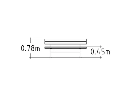 Penkki Ekeby 8111796 vapaastiseisova sinkitty/lämpökäsitelty mänty Hags - Penkit ja tuolit - 76026 - 2