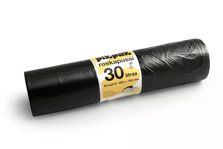 Roskapussi 30 L musta HD Plastiroll 1160 50 kpl/rll, 25 rll/ltk - Jätesäkit, Roskapussit - 5796 - 1