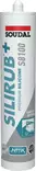 Saniteettisilikoni kirkas Soudal Silirub+ S8100 300ml - Puhdistusaineet, Hoitoaineet - 73536 - 1