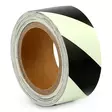 Varoitusteippi jälkivalaiseva raidoitettu 50 mm / 10 m - Jälkivalaisevat kyltit - 4646 - 1