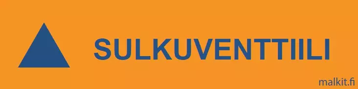 Sulkuventtiilii VSS muovi 120 x 30 mm - Väestönsuojan opasteet - 75206 - 1