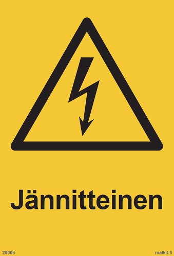 Jännitteinen tarra opaste - Sähköalan kilvet - 66666 - 1