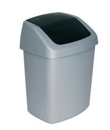 Jäteastia heilurikannella 25 L harmaa/musta Curver - Roskakorit, poljinastiat - 5886 - 1