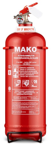 Jauhesammutin 2 kg 13A 89B C - Sammuttimet - 70546 - 1