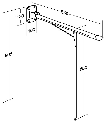 Käsinoja 1712 - Kiinteällä tukijalalla - Kahvat, Kaiteet - 62326 - 1