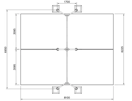 Keinuteline Europium 4:lle korkea 220069M Lappset Cloxx - Keinutelineet - 62546 - 1