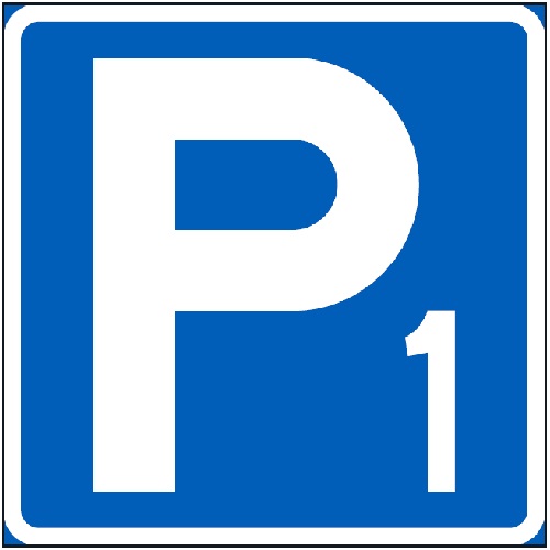 Liikennemerkki Pysäköintipaikka E2 aluenumerolla - Määräys-, sääntö- ja opastusmerkit - 68046 - 1