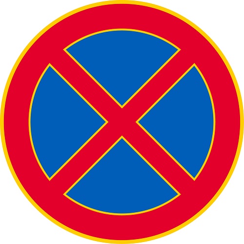 Liikennemerkki Pysäyttäminen kielletty C37 - Kielto- ja rajoitusmerkit - 67926 - 1