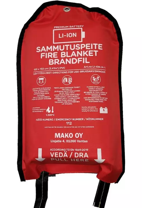 Lithium sammutuspeite 155 x 155 cm 1300°c max 522 Wh - Sammuttimet - 74906 - 1