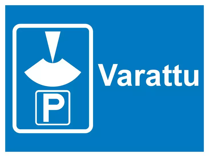 Pysäköintikiekko + varattu kerrosalumiini 200 x 150 mm - Kiinteistökilvet - 70026 - 1