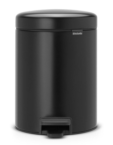 Roska-astia polkimella Brabantia NewIcon 5 L matta musta, sisäastia muovi - Roskakorit, poljinastiat - 56876 - 1