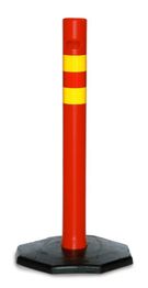 Sulkupylväs 100 x 1000 mm + jalusta 85 x 375 x 375 mm - Liikenteen ohjaus - 3706 - 1