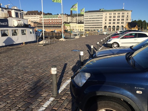 Taipuisa pollari 80 x 800 mm harmaa heijastimilla - Liikenteen ohjaus - 3736 - 1