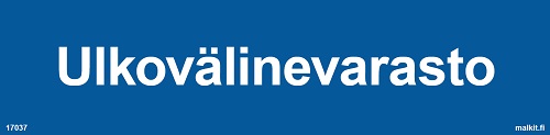 Ulkovälinevarasto opaste - Kiinteistökilvet - 66096 - 1