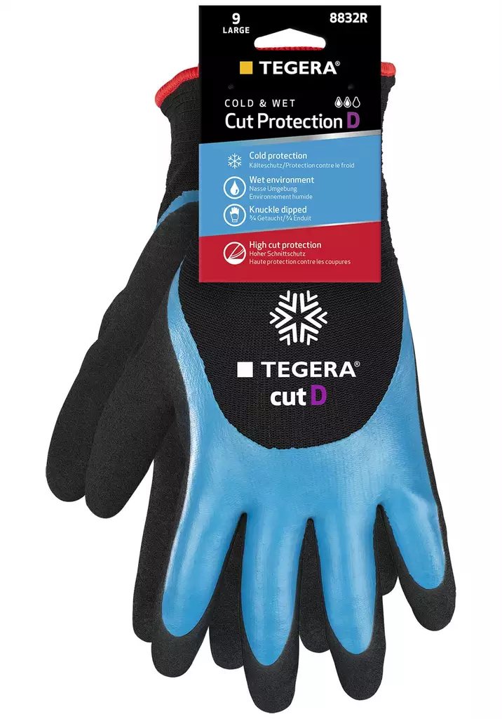 Viiltosuojattu vuorillinen käsine Tegera 8832R - Hitsaus-, Pisto- ja Viiltosuojakäsineet - 72336 - 1