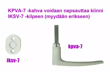 Ikkunan kiintopainike valkoinen KPVA-7 - Ikkunatarvikkeet, vetimet, saranat - 74747 - 2