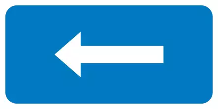 Suuntanuoli sininen tausta ja valkoinen nuoli 400 x 200 mm - Kiinteistökilvet - 71687 - 1