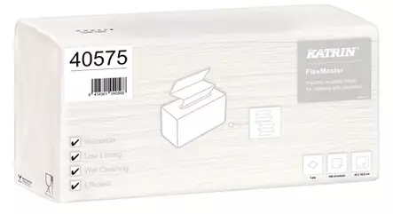 Teollisuus- /siivouspyyhe Katrin FlexMaster valkoinen 1-kertainen 40575 - WC- paperit, Käsipyyhkeet, Annostelijat - 67347 - 1