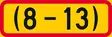 Voimassaoloaika H17.2b liikennemerkkialumiini R1 600 x 200 mm - Liikennemerkin lisäkilvet - 68127 - 1
