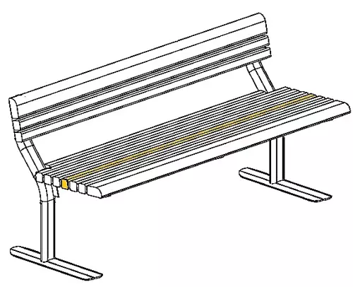 Penkin istuinosan rima Park Place 003463-652SP tiikinpunainen Lappset - Penkit - 74777 - 1