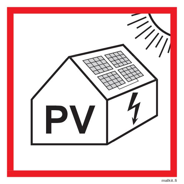 Aurinkosähköjärjestelmä muovi 100 x 100 mm - Paloalan kilvet - 72117 - 1