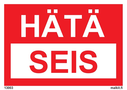 Hätä-Seis opaste - Ohjekilvet - 66457 - 1