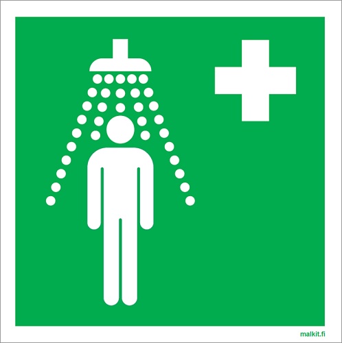 Hätäsuihku opaste - Jälkivalaisevat kyltit - 68217 - 1