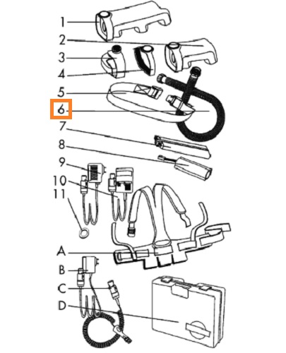 Hengitysletku 40mm 80 cm 5063598 Pro-ja Autoflow puhallinlaitteisiin - Hengityksen suojaimet - 2457 - 1