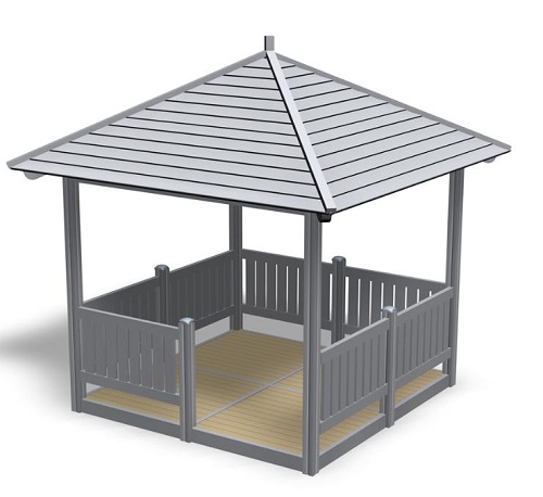 Huvimaja Pinocchio M 000477 harmaa Lappset - Katokset, Kaiteet, Rampit, Aidat - 63127 - 1