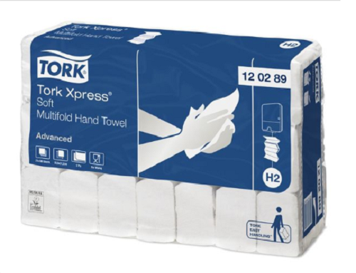 Käsipyyhe Tork Xpress Multifold H2 Advanced ketjutaitettu 120289. - WC- paperit, Käsipyyhkeet, Annostelijat - 5087 - 1