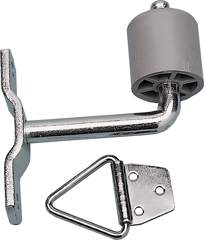 Ovenkiinnitin seinään kulmamalli sinkitty - Ovitarvikkeet, lukot, ovikellot - 637 - 1