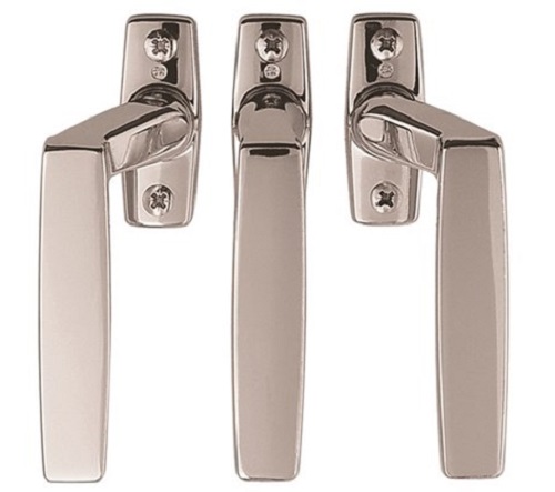 Pitkänsalvanpainike Abloy 83 oikea / vasen läpikiinnitys messinki / kromi - Ovitarvikkeet, lukot, ovikellot - 61007 - 1