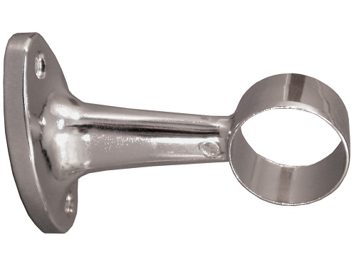 Putkenkannatin väli 25 mm samakki / kromi - Verhotarvikkeet - 62007 - 1