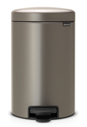 Roska-astia polkimella Brabantia NewIcon 12 L platinum, sisäastia muovi - Roskakorit, poljinastiat - 57167 - 1