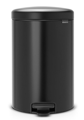 Roska-astia polkimella Brabantia NewIcon 20 L mattamusta, sisäastia muovi - Roskakorit, poljinastiat - 60197 - 1