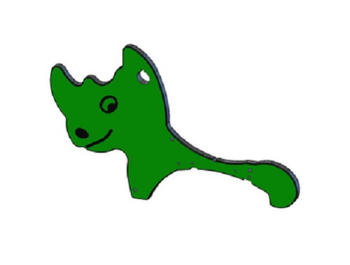 Sarvikuono jousikiikun runkolevy HPL 702028 Lappset - Leikkivälineiden varaosat - 55387 - 1